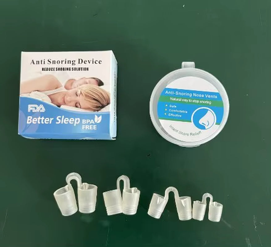 Anti Snoring Device to Stop Snoring Nose Clip for Easy Breathing Improvement Sleep Assistance Apnea 4Pc at Night